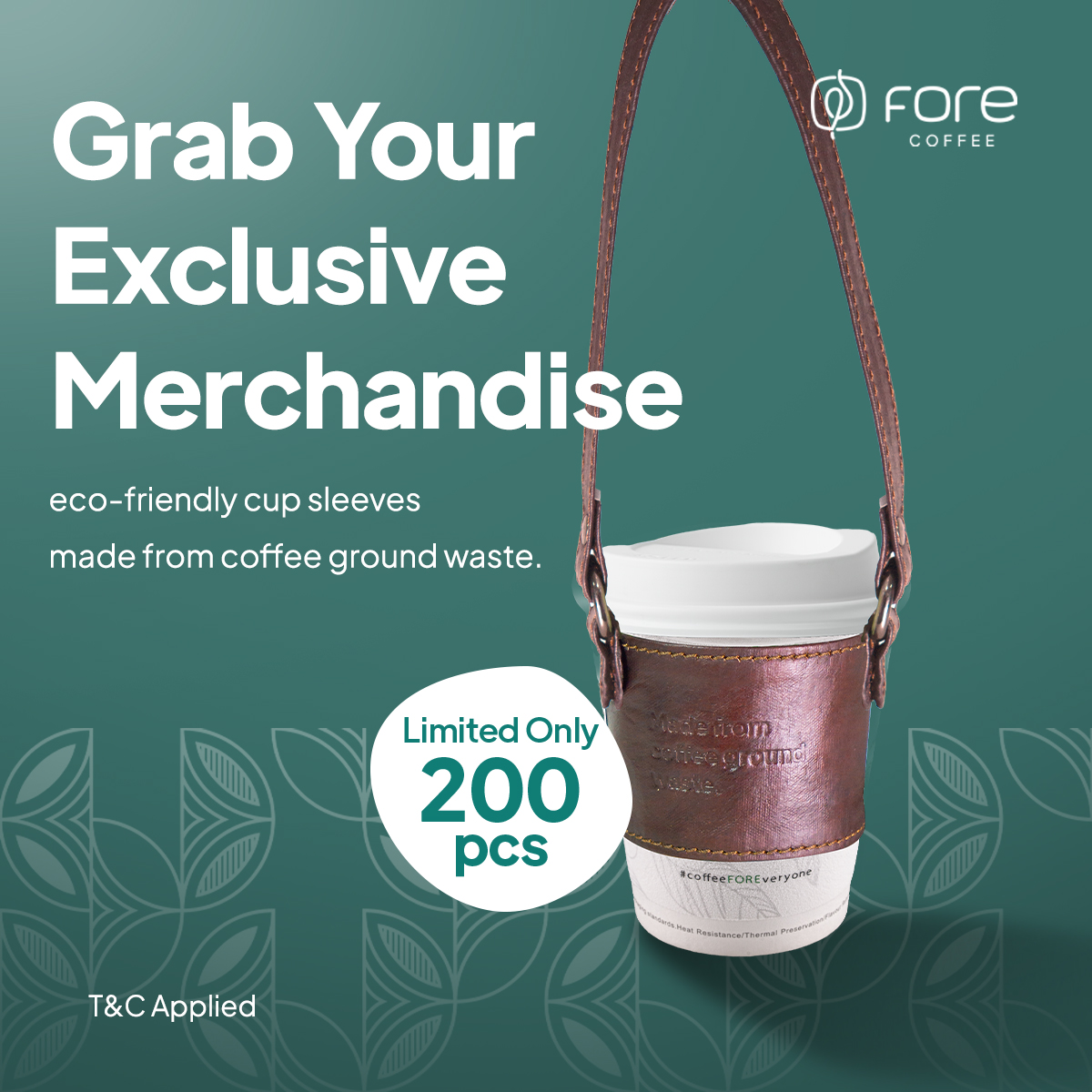 Exclusive merchandise at Fore Coffee Singapore